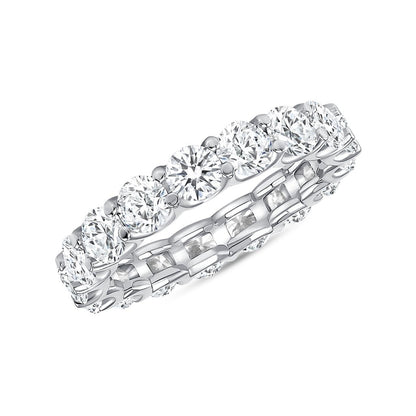 18K White Gold Diamond Round Cut Eternity Band