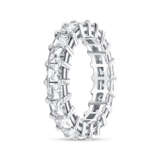 18K White Gold Diamond 3.95 CT. T.W. Radiant Cut Eternity Band