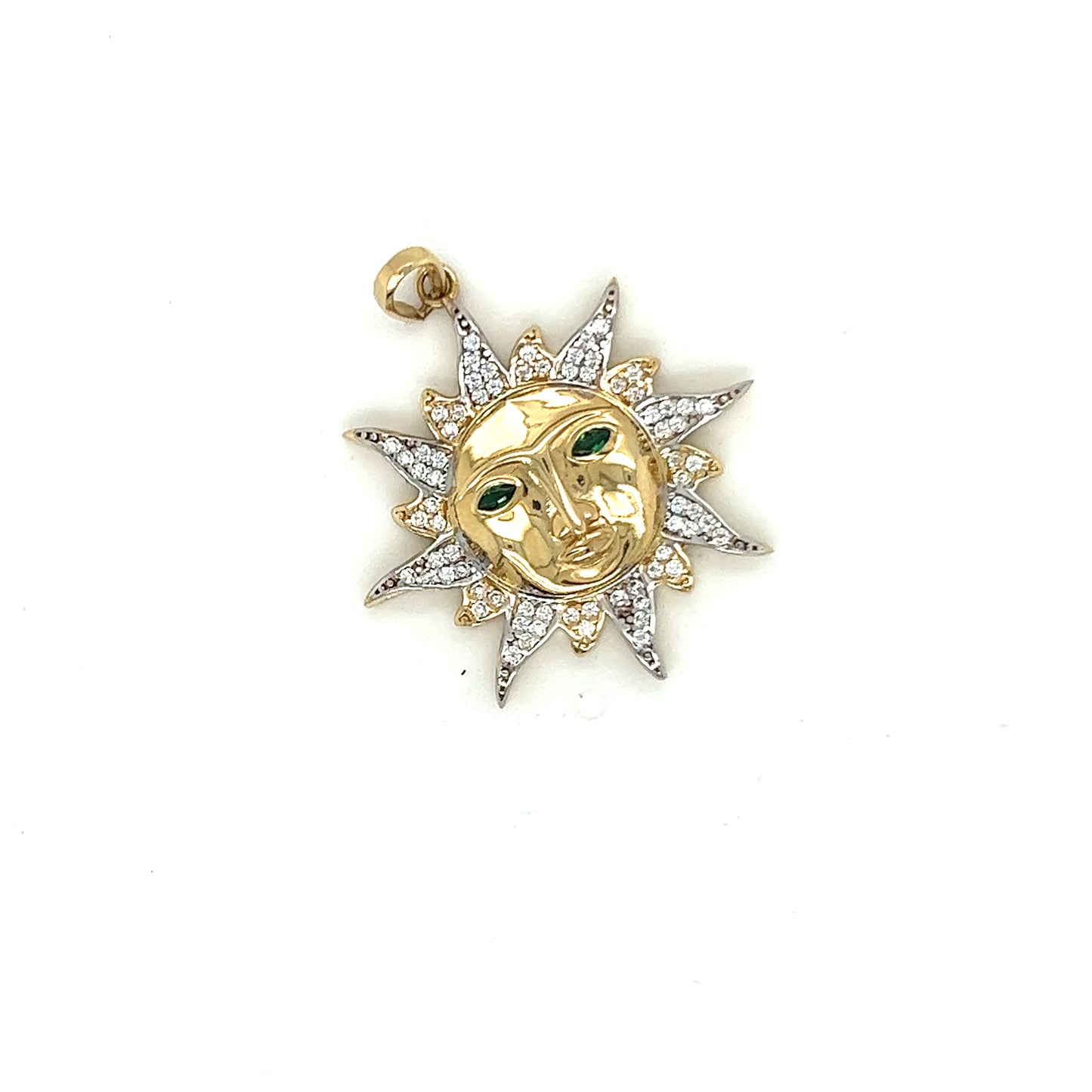 Yellow Gold Natural Diamond Face Of The Pendant