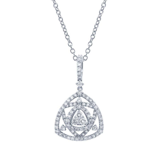 18k White Gold Diamond Pendant - 1.04ct