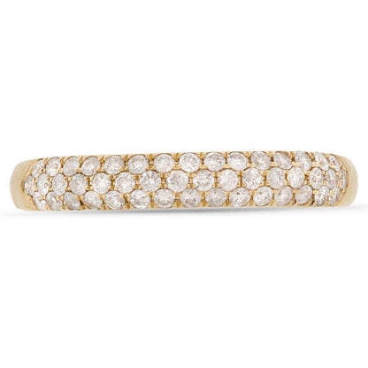 14k Yellow Gold Diamond Lady's Pave Band - 0.38ct