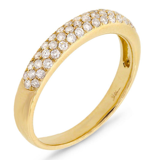 14k Yellow Gold Diamond Lady's Pave Band - 0.38ct