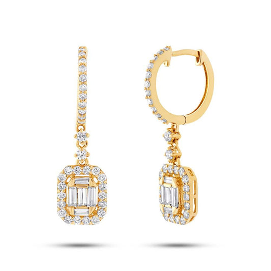 18k Yellow Gold Diamond Earring - 1.05ct