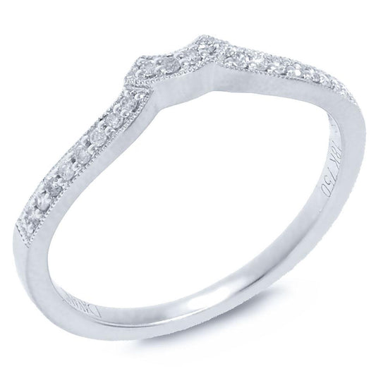 18k White Gold Diamond Diamond Lady's Band - 0.10ct