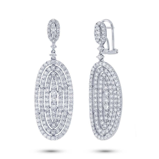 18k White Gold Diamond Earring - 4.79ct