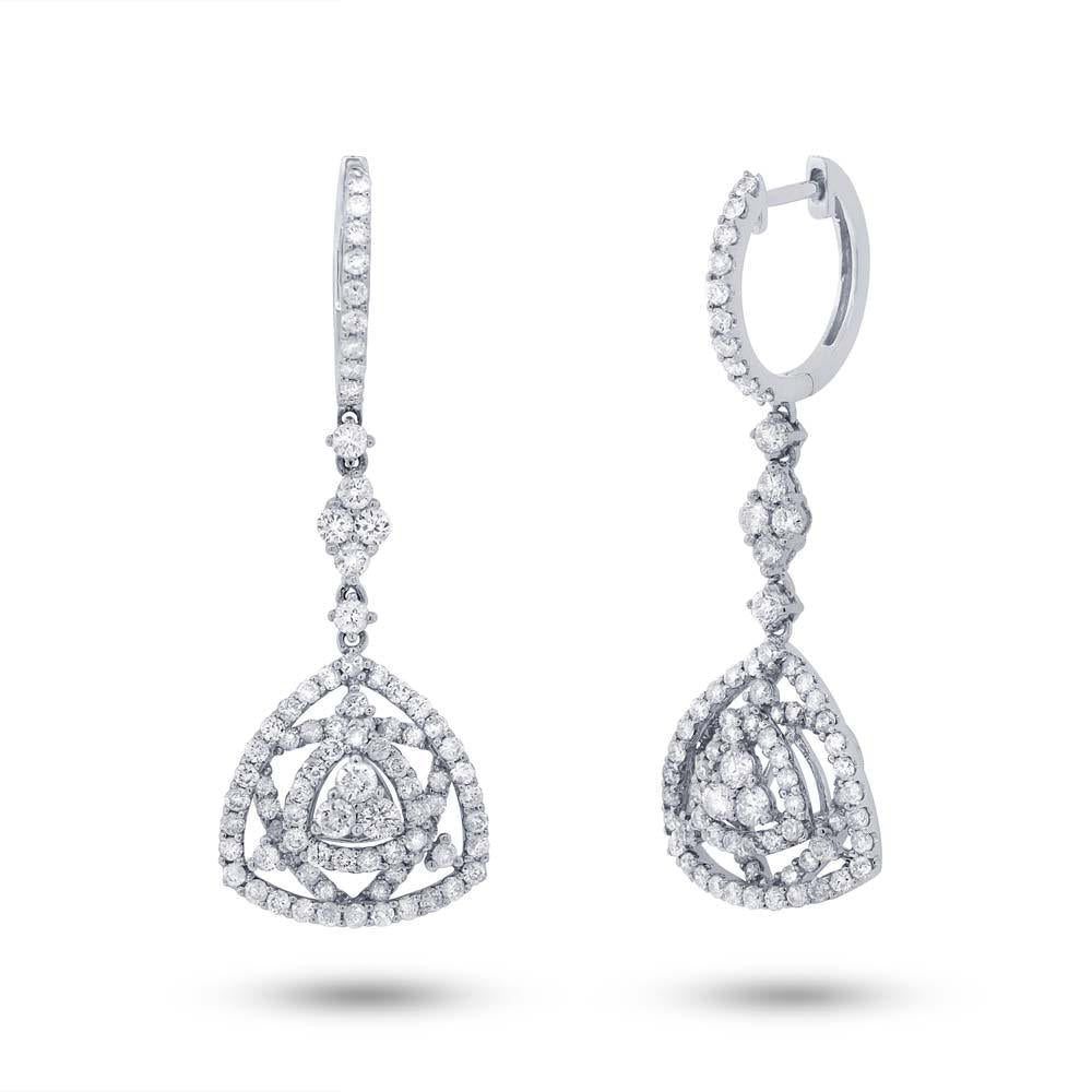 18k White Gold Diamond Earring - 2.11ct