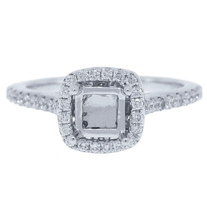 18k White Gold Diamond Semi-mount Ring - 0.44ct