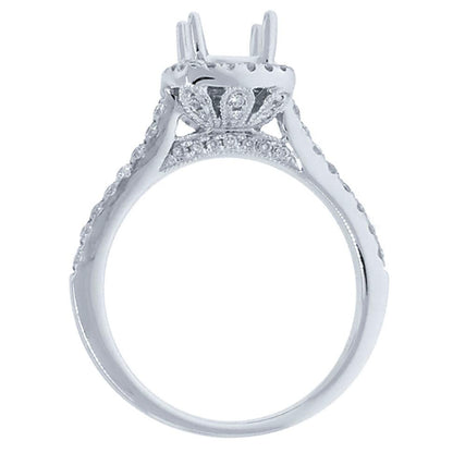 18k White Gold Diamond Semi-mount Ring - 0.44ct