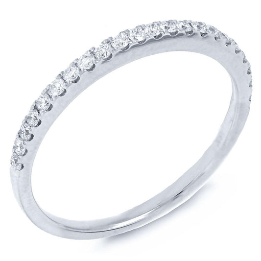 18k White Gold Diamond Lady's Band - 0.22ct