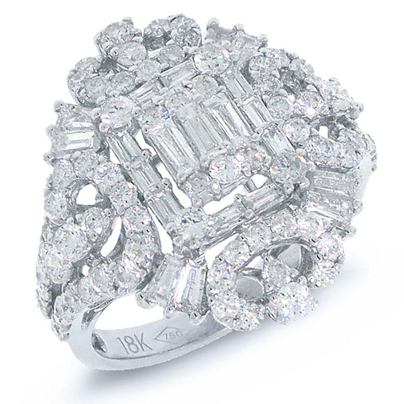 18k White Gold Diamond Lady's Ring - 2.26ct