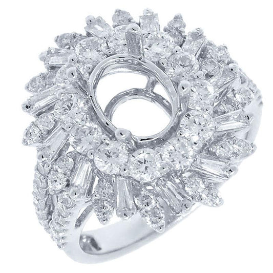 18k White Gold Diamond Semi-mount Ring - 1.94ct