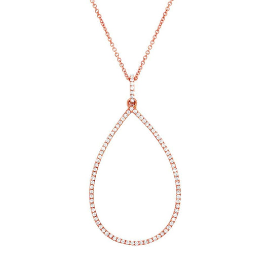14k White Gold Diamond Pendant - 0.27ct
