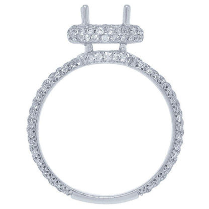18k White Gold Diamond Semi-mount Ring - 1.01ct
