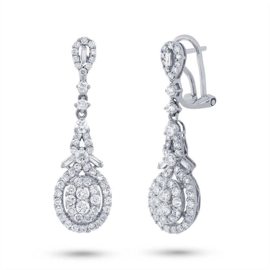 18k White Gold Diamond Earring - 1.72ct