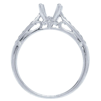 18k White Gold Diamond Semi-mount Ring - 0.18ct