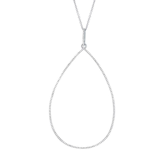 14k White Gold Diamond Pendant - 0.44ct