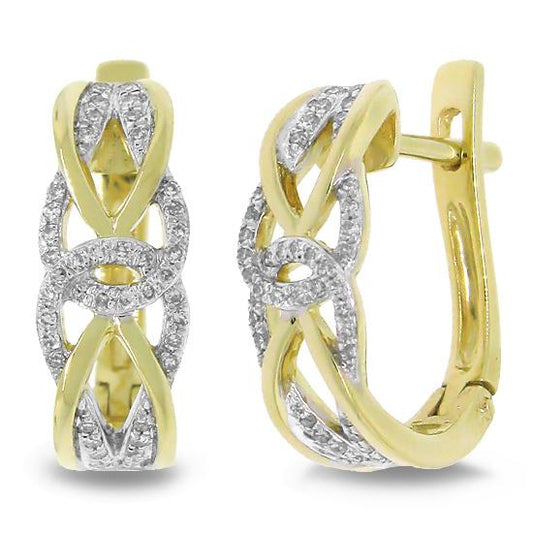 14k Yellow Gold Diamond Earring - 0.20ct