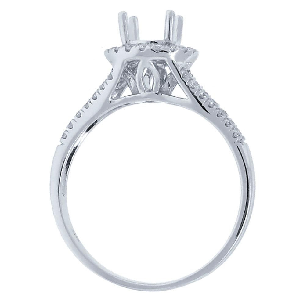 14k White Gold Diamond Semi-mount Ring - 0.29ct