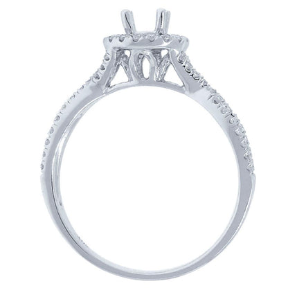 14k White Gold Diamond Semi-mount Ring - 0.25ct