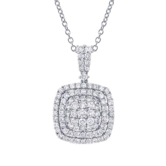 18k White Gold Diamond Pendant - 2.09ct