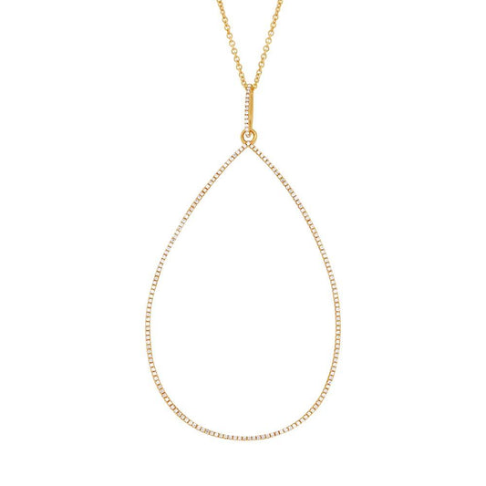 14k Yellow Gold Diamond Pendant - 0.44ct