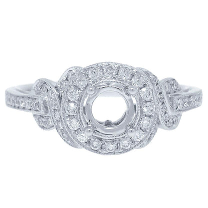 14k White Gold Diamond Semi-mount Ring - 0.30ct
