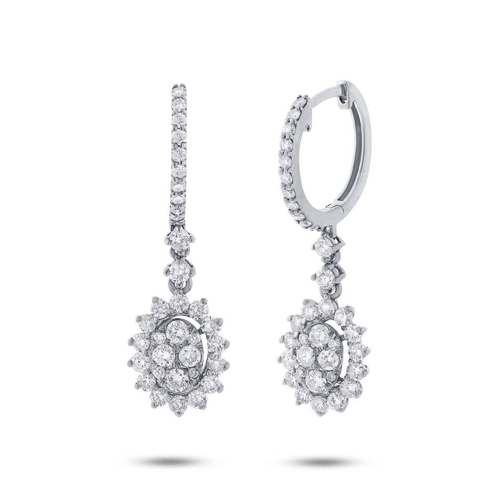 18k White Gold Diamond Earring - 1.15ct