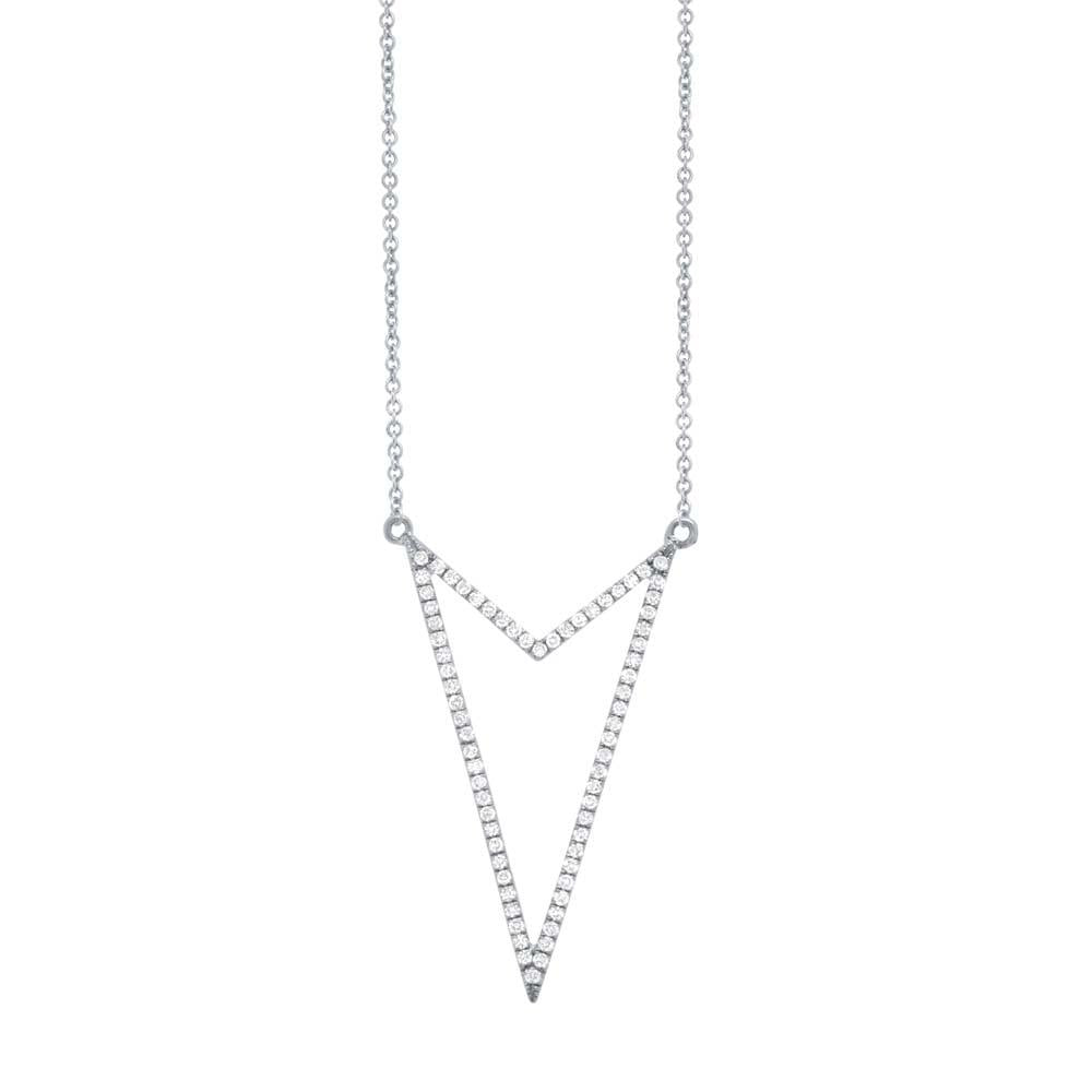 14k White Gold Diamond Pendant - 0.22ct