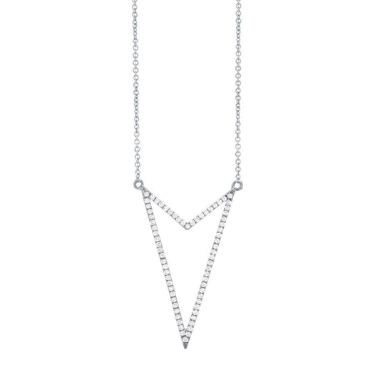 14k White Gold Diamond Pendant - 0.22ct