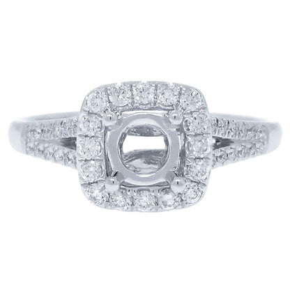 14k White Gold Diamond Semi-mount Ring - 0.32ct
