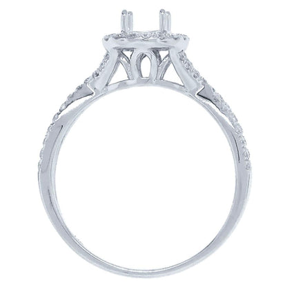 14k White Gold Diamond Semi-mount Ring - 0.32ct