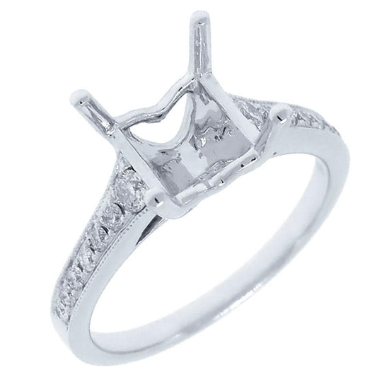 18k White Gold Diamond Semi-mount Ring - 0.29ct