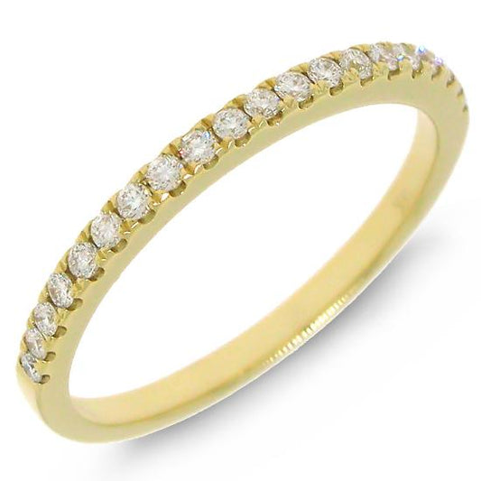 18k Yellow Gold Diamond Lady's Band - 0.22ct