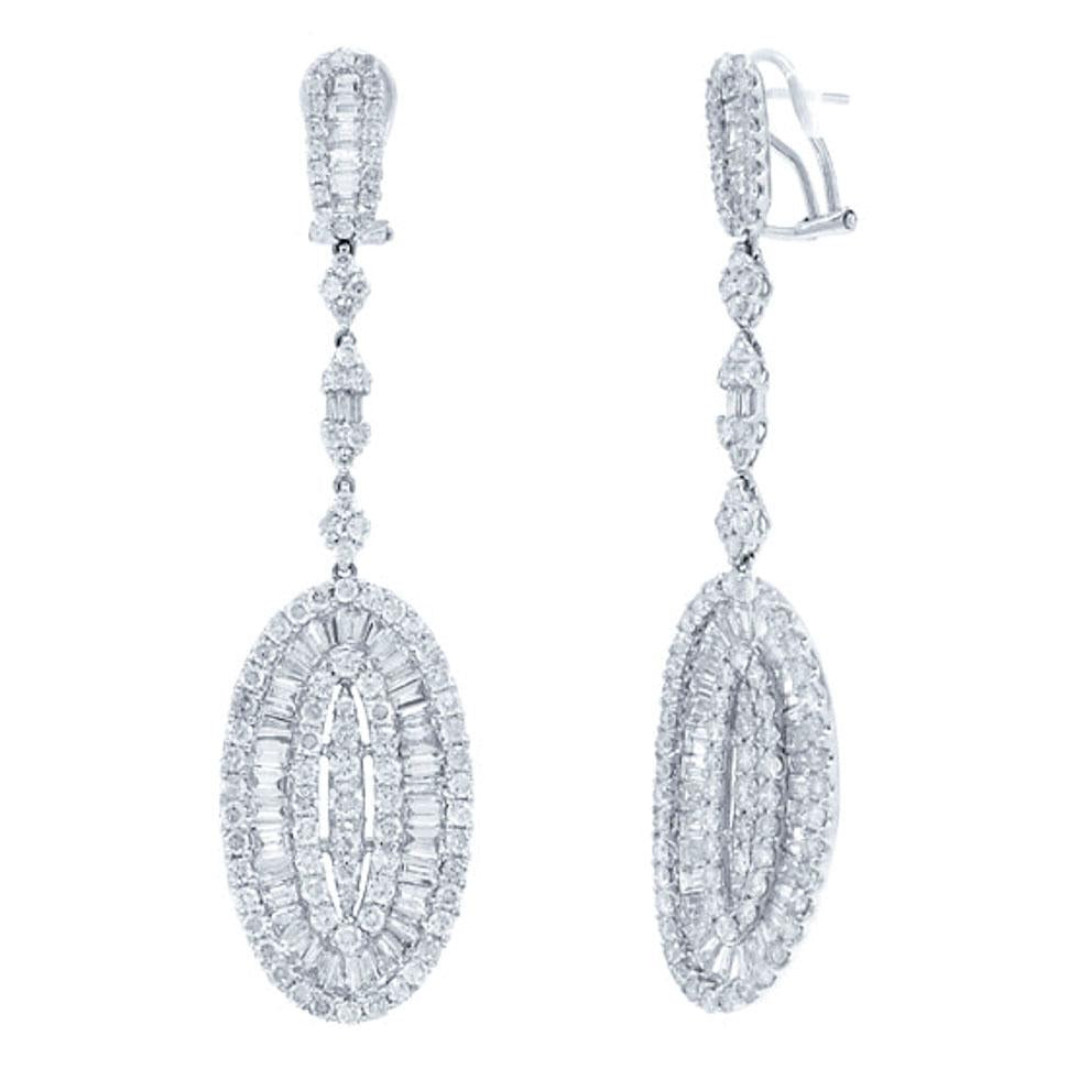 18k White Gold Diamond Earring - 9.31ct