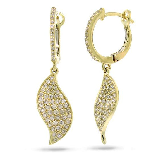 14k Yellow Gold Diamond Earring - 0.67ct