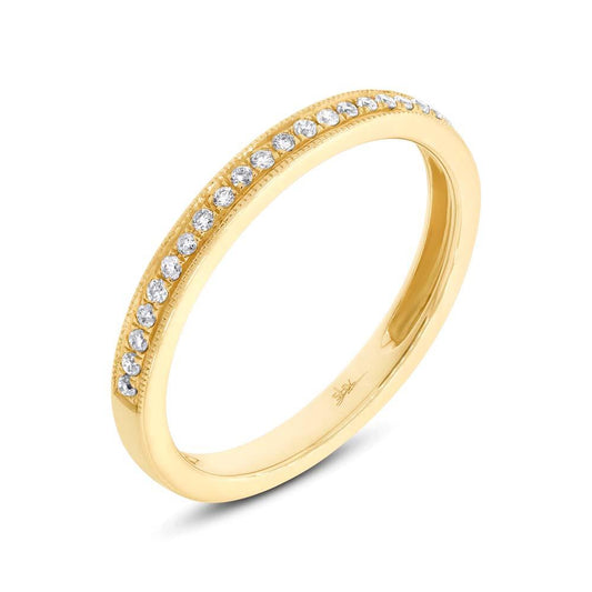 14k Yellow Gold Diamond Lady's Band