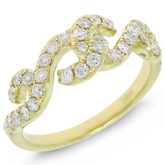 14k Yellow Gold Diamond Lady's Ring - 0.62ct