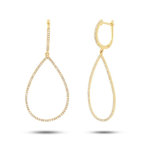 14k Yellow Gold Diamond Earring - 0.52ct