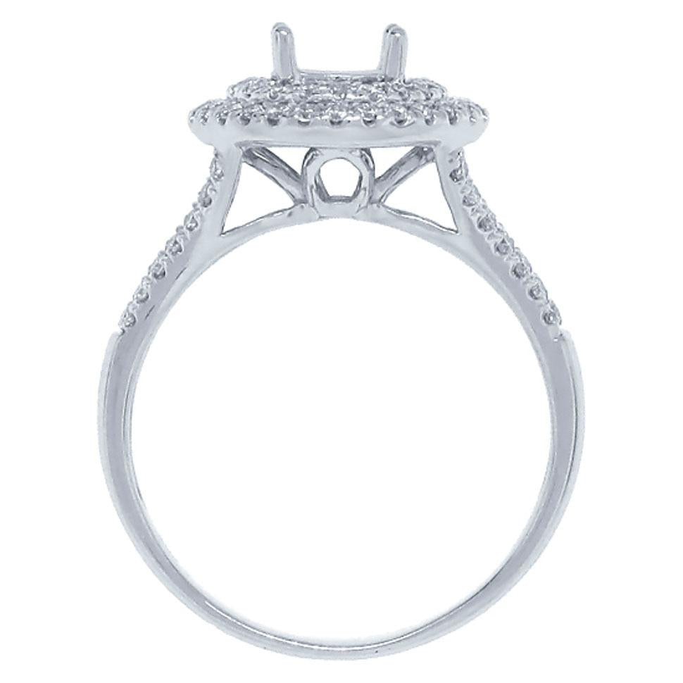 14k White Gold Diamond Semi-mount Ring - 0.42ct
