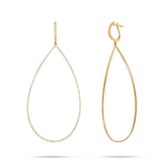 14k Yellow Gold Diamond Earring - 1.02ct