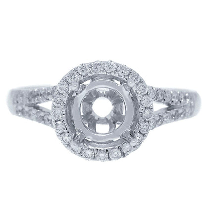 14k White Gold Diamond Semi-mount Ring - 0.30ct