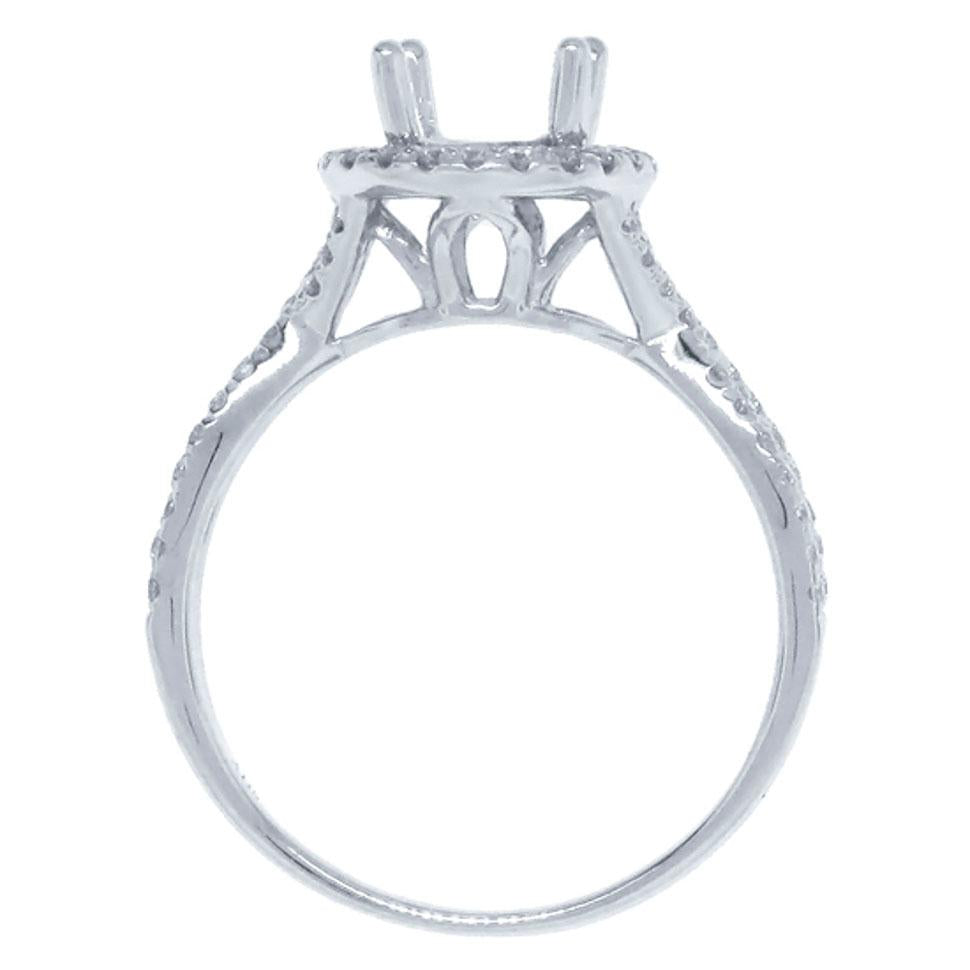 14k White Gold Diamond Semi-mount Ring - 0.36ct