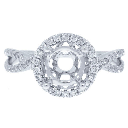 14k White Gold Diamond Semi-mount Ring - 0.36ct