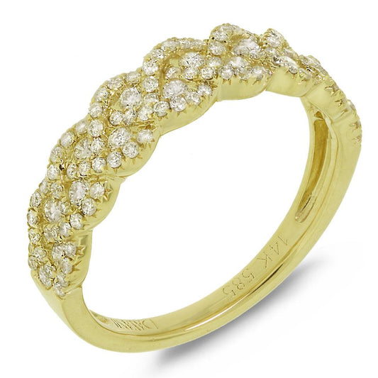 14k Yellow Gold Diamond Lady's Band - 0.57ct