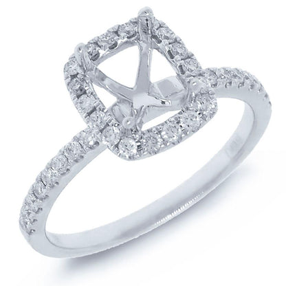 18k White Gold Diamond Semi-mount Ring - 0.35ct