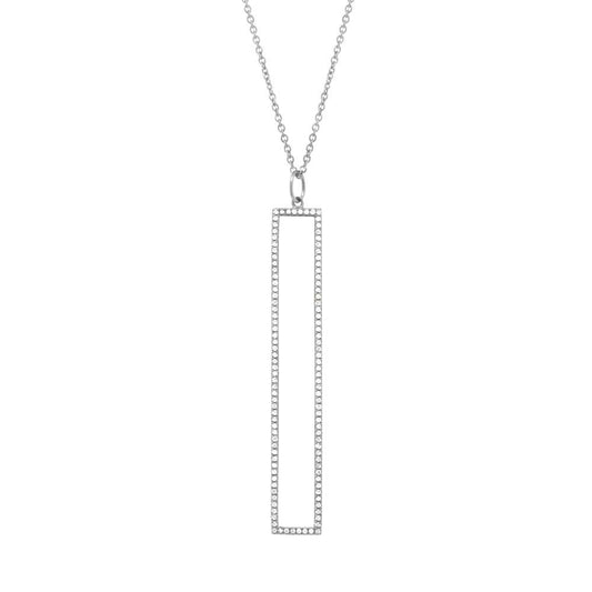 14k White Gold Diamond Pendant - 0.24ct