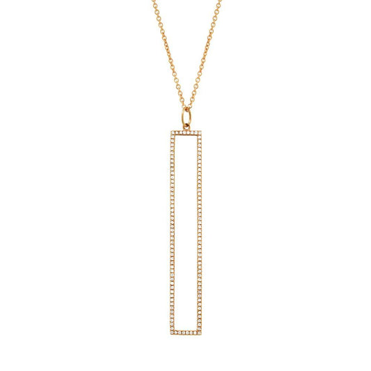 14k Yellow Gold Diamond Pendant - 0.24ct