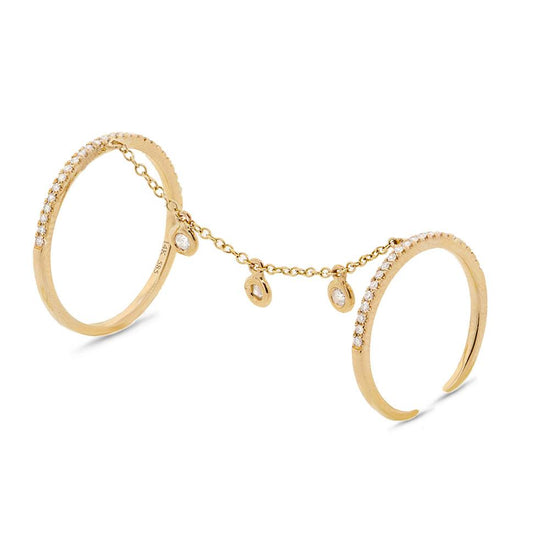 14k Yellow Gold Diamond Lady's Ring - 0.23ct