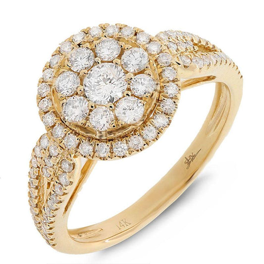 14k Yellow Gold Diamond Lady's Ring - 0.81ct