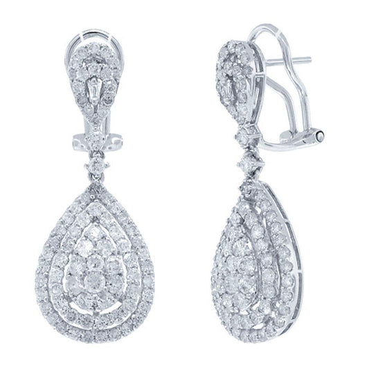 18k White Gold Diamond Earring - 2.74ct